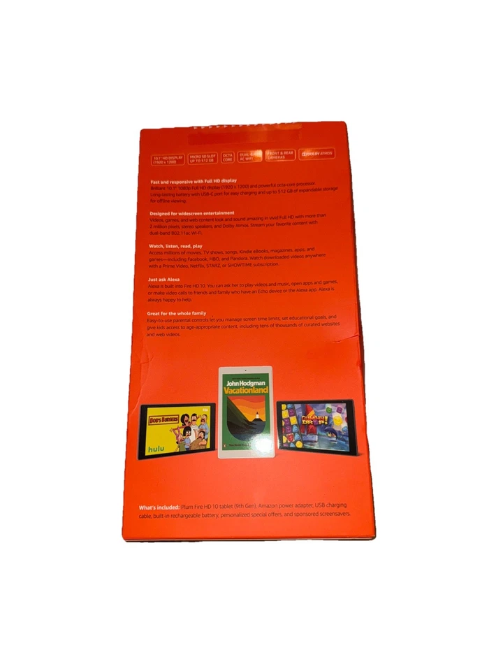 Amazon Fire HD 10 w Alexa Tablet 10.1" HD 64 GB 1080P NIB BUNDLED ITEMS - Image 3 of 4