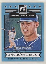 2015 Panini Donruss Diamond Kings Press Proof Silver /199 Anthony Rizzo #5 06z2