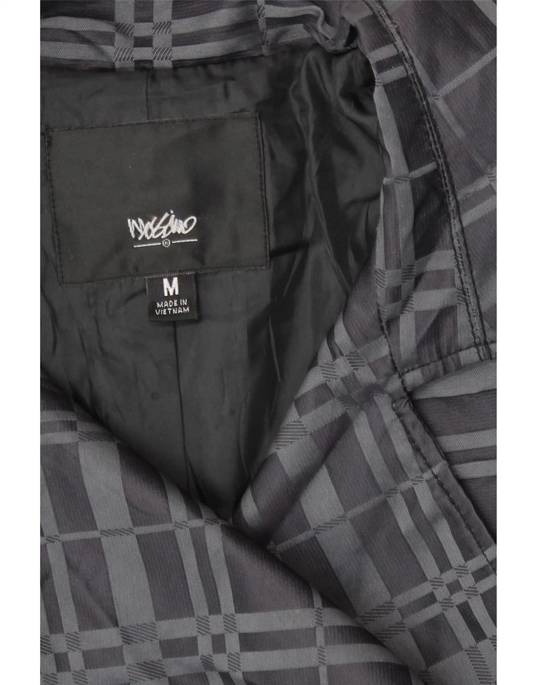 MOSSIMO Womens Overcoat UK 14 Medium Black Check Polyester AY01 - Image 3 of 3