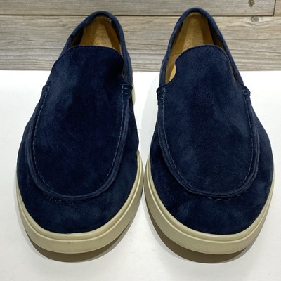 120% Lino Blue Calfskin Suede Loafer Men’s EU 41 US 8 Made In Italy Old Money 120% Lino Blue Calfskin Suede Loafer Men main image 3