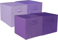 4 Cube Storage Boxes Fabric Box fit IKEA KALLAX 33x38x33cm Foldable Canvas Drona