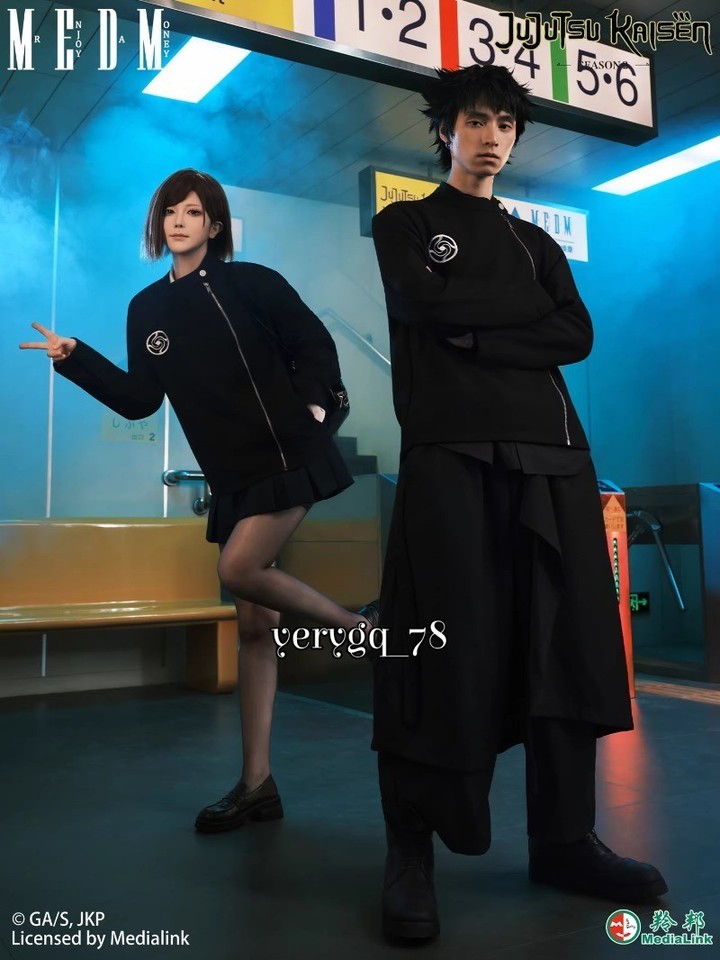Jujutsu Kaisen Bordado Uniforme Escolar Diagonal Cremallera Chaqueta Disfraz Abrigo Top