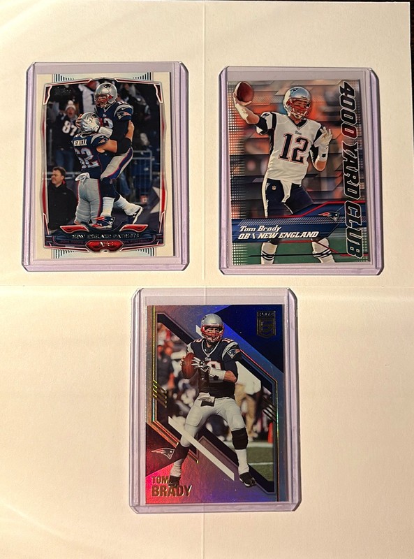 2014-21 Topps Panini Donruss Elite Tom Brady Patriots Bucs 3-Card Lot Pink