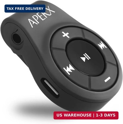 APEKX Clip Bluetooth Audio Adapter for Headphones, Headset, Speaker, Wireless Re