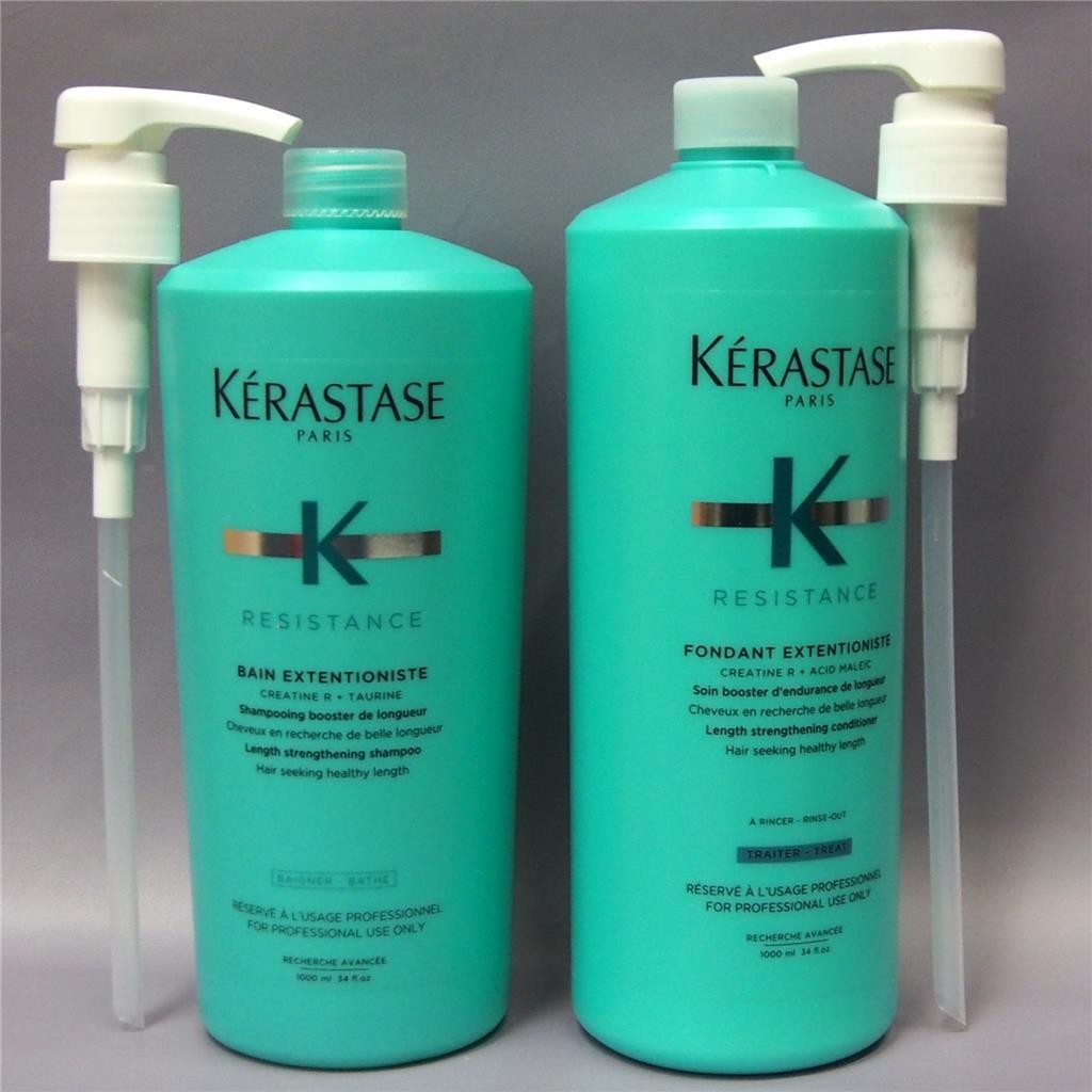 With Pumps Kerastase Resistance Bain & Fondant Extentioniste