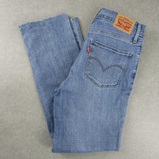 Levi's 724 Jeans Womens 28x26 Blue Denim Light Wash Hight Rise Classic Straight