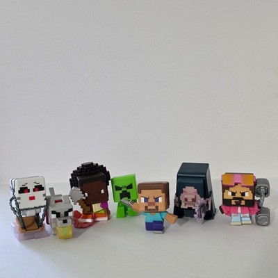 Minecraft Mini Figure Steve Lot of 7 - Mattel Series