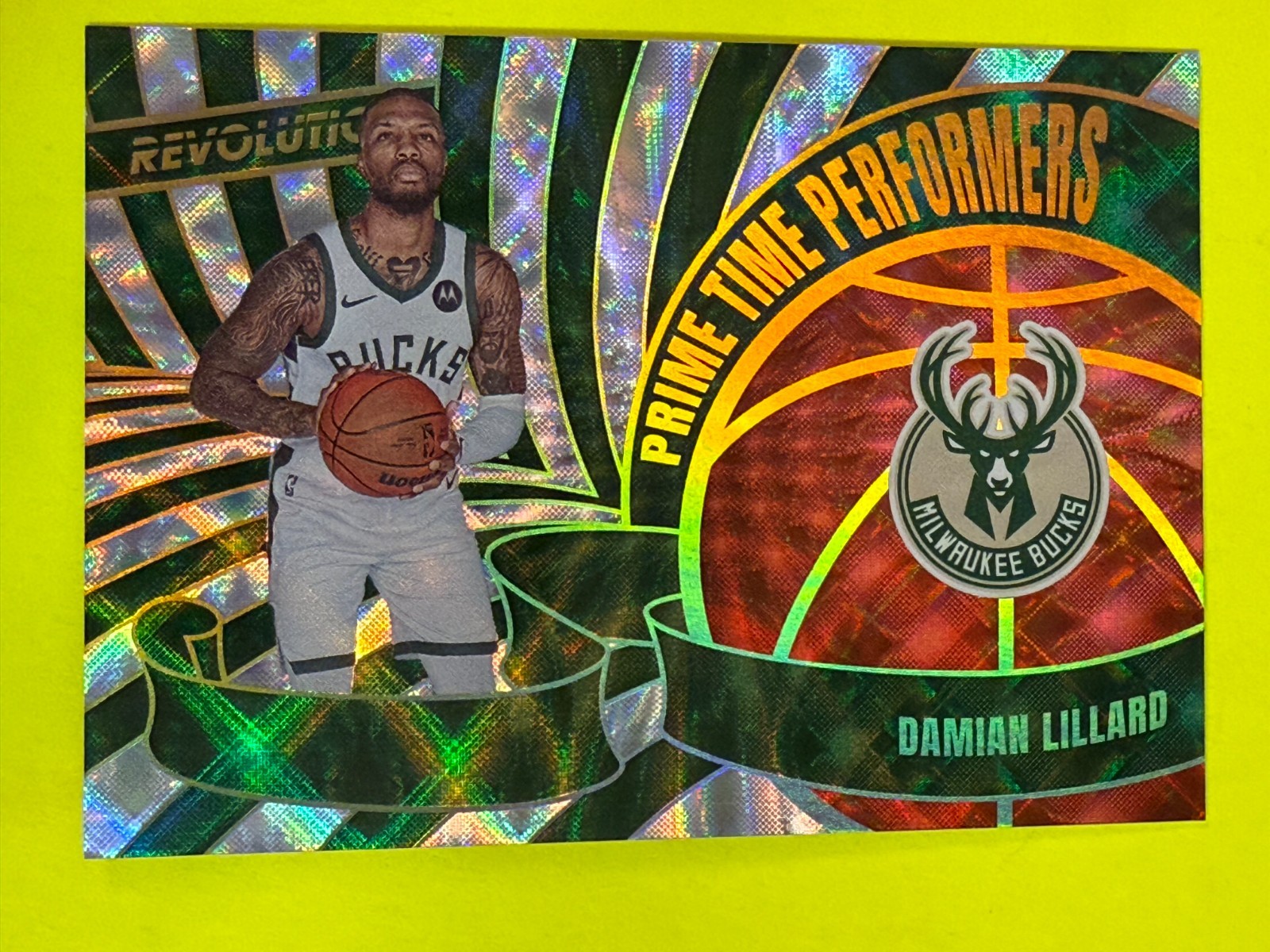 DA109073 2023-24 Panini Revolution Prime Time Performers #7 Damian Lillard