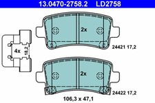 BREMSBELAGSATZ FÜR OPEL INSIGNIA A SPORTS TOURER (G09) - ATE 13.0470-2758.2