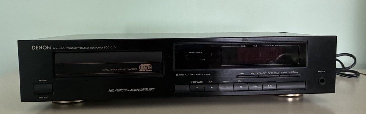 Denon DCD-520 Compact Disc Player Vintage 1989 PCM Audio Made in