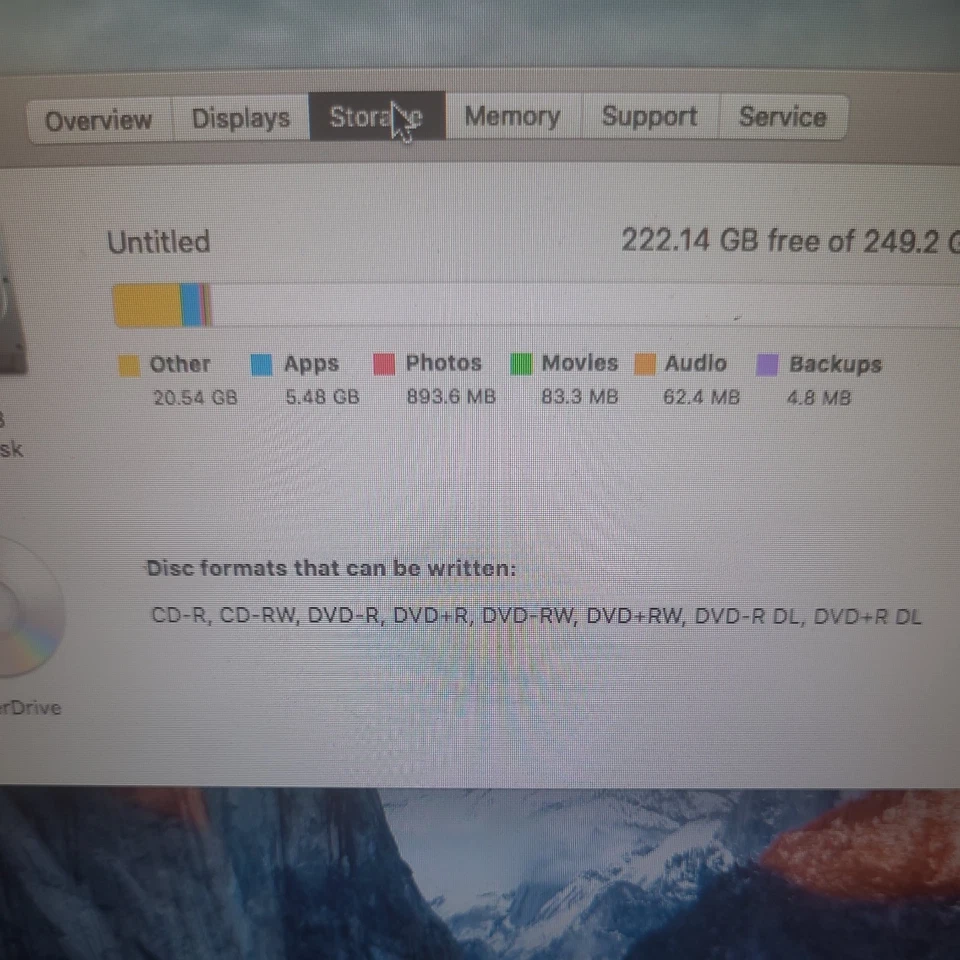 Apple MacBook Core 2 Duo 2.26 13" Unibody Late 2009 4GB RAM 250GB SSD  - Image 3 of 4