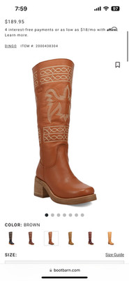 BRAND NEW with tags and box Dingo Avalon Boots 8.5   Tan
