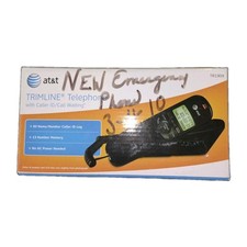 NEW AT T TR1909 Trimline Corded Telephone Wall Desk Caller ID Black