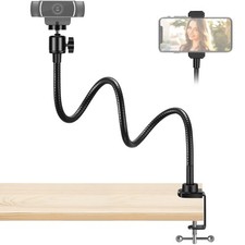 InnoGear Webcam Stand with Phone Mount, Desk Camera Arm 25 inches, Black