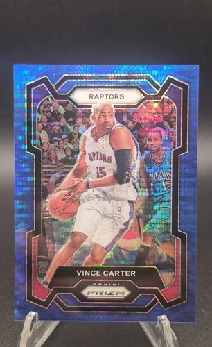 2023-24 Panini Prizm - Vince Carter #195 Blue Seismic Prizm /99
