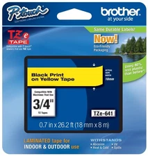Brother International Tze641 Brother Tze641 Label Tape - 0.75" Width - 1 Each