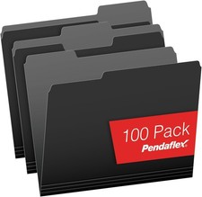 Pendaflex File Folders Letter Size - 1/3-Cut Tab -Interior Folders for Documents