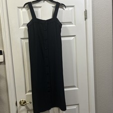 Women Everlane￼Jumper Dress Black Size 2 Button Front