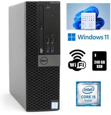 Dell OptiPlex 7040 SFF Core i5 3.2GHz Desktop 16GB RAM 240GB SSD Wi-Fi Windows