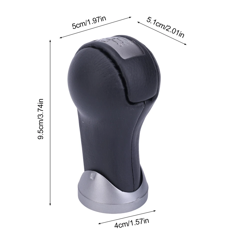 1x For NISSAN FAIRLADY Z Z33 350Z Silver Leather Shift 32865-CD00A Knob Lever Foto 2 de 4