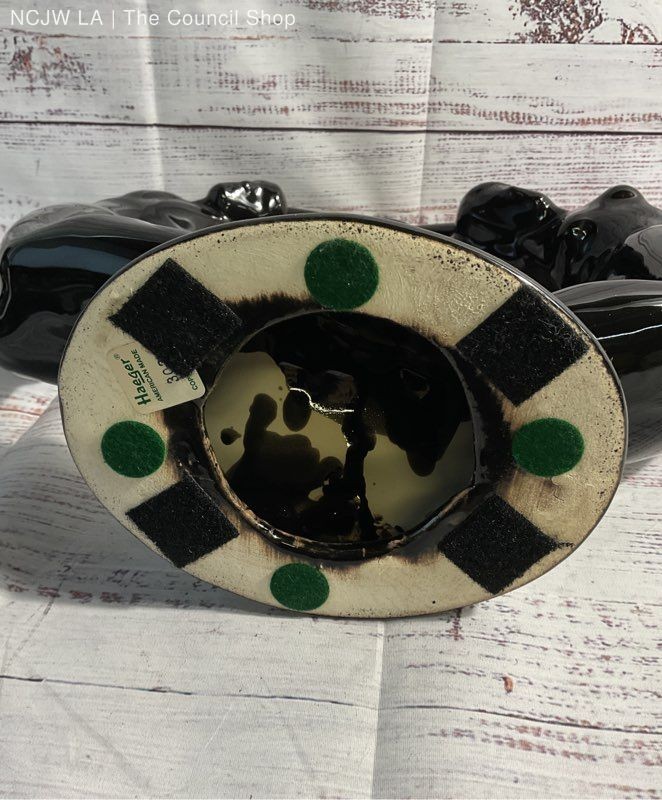 Mcm Vtg Ceramic Haeger Eternity Circle Of Love Sculpture Art Deco Original Tag