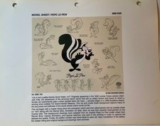 Warner Bros Pepe Le Pew laminated promo Galle...