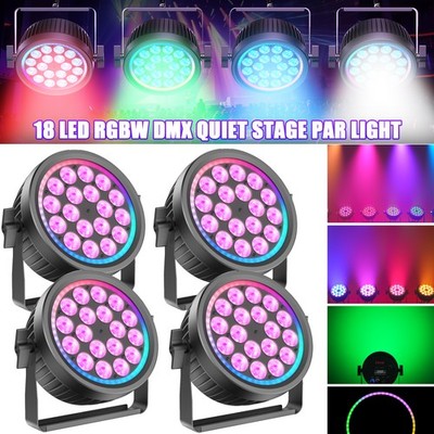 18X15W Par Can Lights RGBW Wash DMX512  Stage Light DJ Disco Club Show 1-10pcs