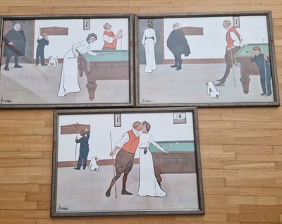 alte Litho  drei Drucker Lance Thackerey, Plakate 