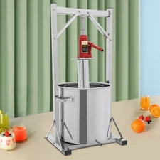 9.5Gal Fruit Wine Press, Manual Stainless Steel Cider Press with Hydraulic Jack