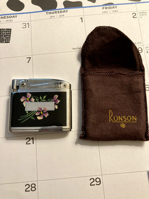 Ronson Adonis lighter vintage in new condition w/ original container