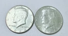 1964 KENNEDY SILVER HALF DOLLARS LOT OF 2, 90% SILVER CIRCULATED COINS #9049