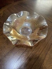 Vintage Iris Marigold Scalloped Edge Bowl 11 1/2"