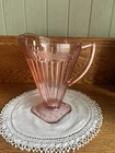 Vintage 8 Inch Jeanette Glass 1932-1934 Pink Depression Pitcher "Adam Pattern"