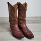 ?Tony Lama Western Boots Men's 10.5 D 8850 Peanut Brittle Teju Lizard USA Made