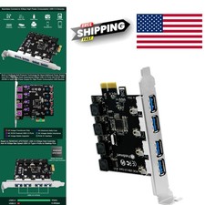 Self Powered USB 3.0 PCI Express Card with 4 Ports for High Power Devices