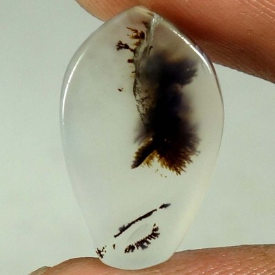 Awesome Natural Scenic Dendrite Agate Fancy Cab Rare Gemstone 8.75Cts 18x11x05mm