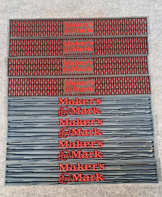 7 Makers Mark Bourbon Whisky Rubber Bar Spill Mat 4'' x 23''