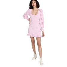 Love Shack Fancy Dorset Stretch Pink Mini Dress Size Medium BNWT