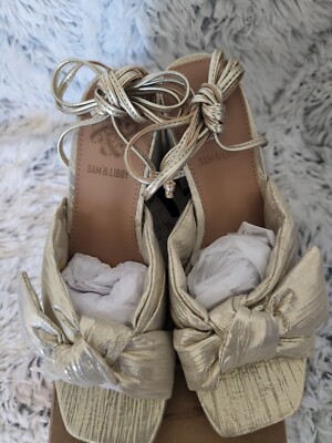 READ DESCRIPTION Sam& Libby Women's Klara Knotted Bow Wrap Sandal