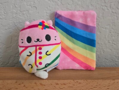 Kittens Vs Gherkins #11 Lil Stripes Colorful Kitty 3'' Plush + Blanket NWT