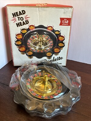 Drinking Game Roulette - Drinking Game Set (2 Balls and 12 Glass Shot Glasses)