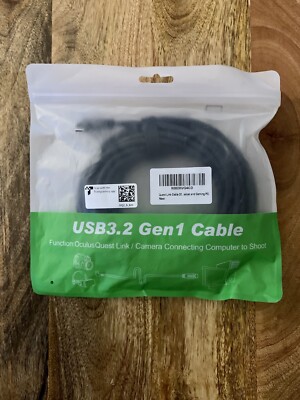 20ft Link Cable for Oculus Quest 2, USB C 3.2, Gen 1, High Speed Data Transfer