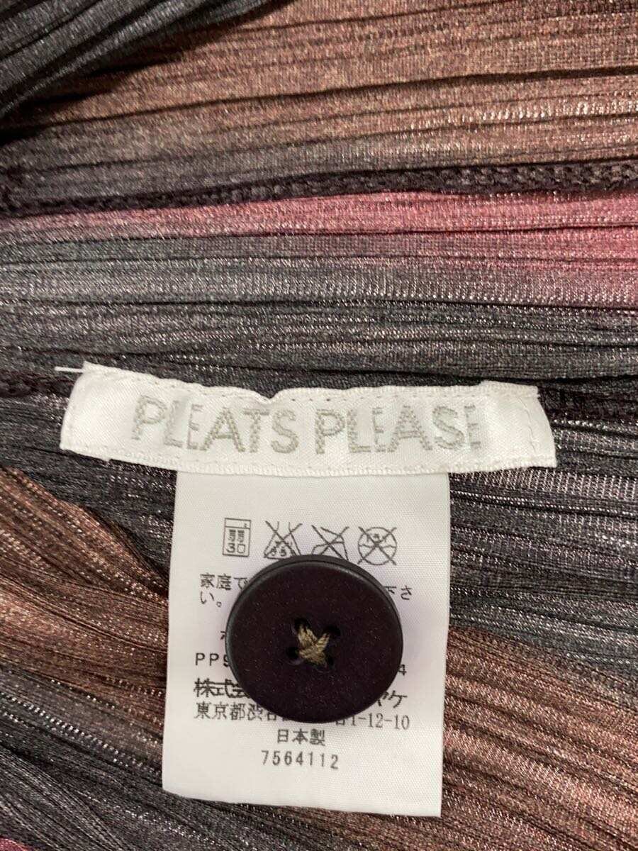 PLEATS PLEASE ISSEY MIYAKE◆カーディガン(薄手)/4/ポリエステル/BLK/PP93-JD702 PLEATS PLEASE ISSEY MIYAKE(プリーツプリーズイッセイミヤケ