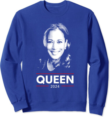 Queen Kamala Harris For 2024 American Elections Unisex Crewneck Sweatshirt