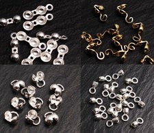 Silber 925 Fädelkalotten Kalotte Ösen Klappkapsel Klappkugel Ketten Steinschatz