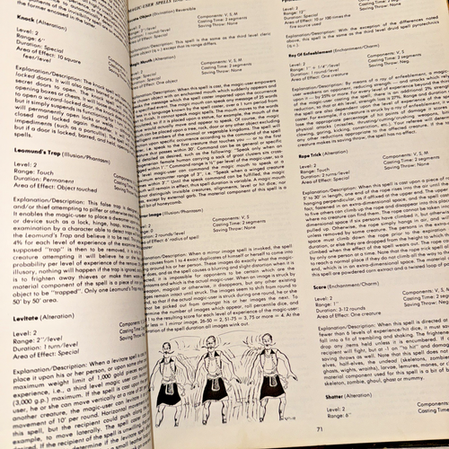 Advanced D&D Players Handbook 6th Printing TSR Gary Gygax 1978 Dungeons Dragons - Picture 13 of 20