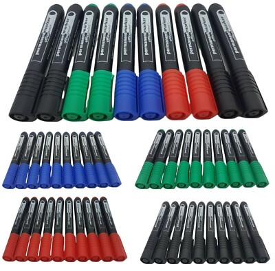 Permanent Marker Filzstift 10er Set Rundspitze 1- 5 mm Farbe wählbar nachfüllbar