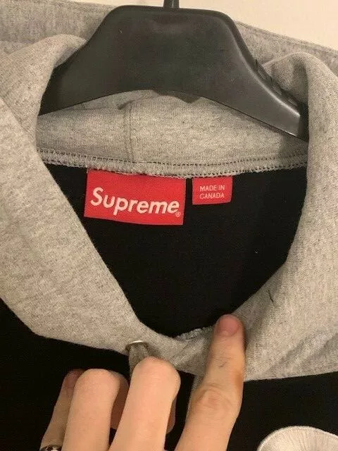 supreme color block hoodie