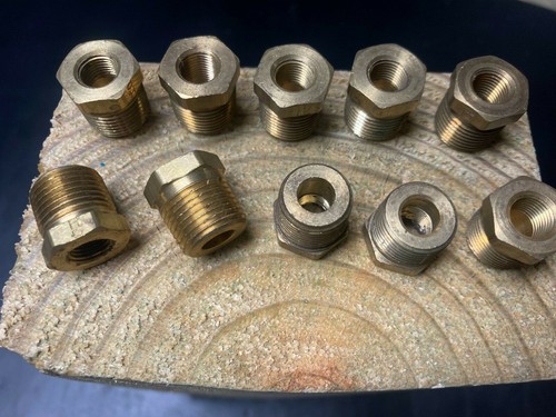 3/8'' npt x 1/8'' npt  brass bushing   10 pcs.