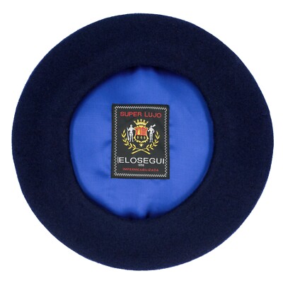 Boina Vasca Txapela Elosegui Superlujo Con Badana De Piel 100